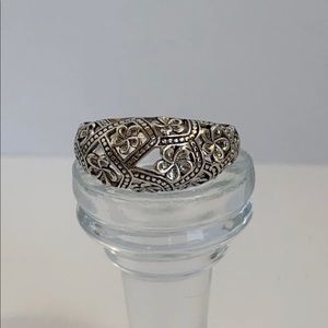 Sterling Silver Bold Flowers Ring